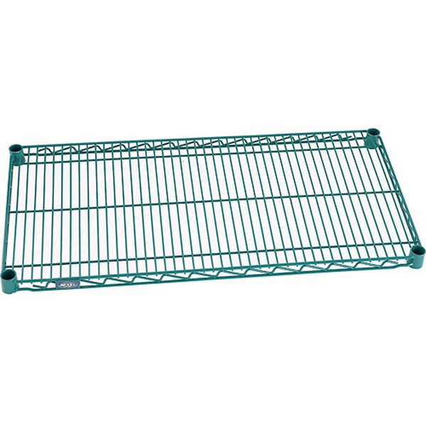 Nexel 72W x 12D Poly-Green, Epoxy Wire Shelf S1272GZ - main